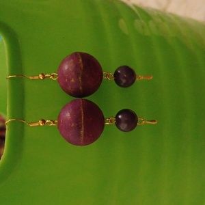 Purple Sphere Earrings
